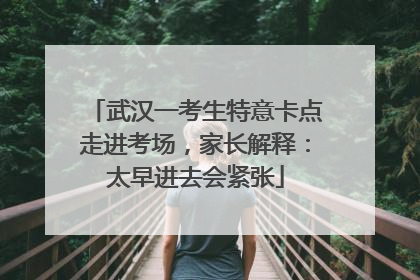 武汉一考生特意卡点走进考场，家长解释：太早进去会紧张